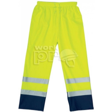 Coverguard Esőnadrág Harbour Fluo PU 3m csíkokkal (170g/m2) kék/sárga L láthatósági ruházat