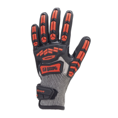 Coverguard Eurocut impact 200 piros beütődés elleni védőkesztyű (szürke, 10)