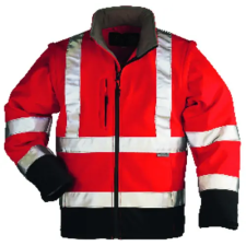 Coverguard FLUO SOFTSHELL 2/1 DZSEKI PIROS/KÉK_L munkaruha