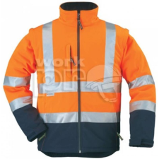 Coverguard Kabát Station lélegző vízhatlan anyagból levehető ujjak narancs 2XL láthatósági ruházat