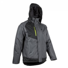 Coverguard Kabát Yuzu ripstop téli kapucnival polár bélés rejtett kapucni antracit XL munkaruha