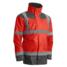 Coverguard KANATA 4/1 HI-VIZ PIROS/SZÜRKE PE KABÁT_XL munkaruha