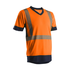 Coverguard KYRIO póló hi-viz narancs/sötétkék poliészter, S osztály 2