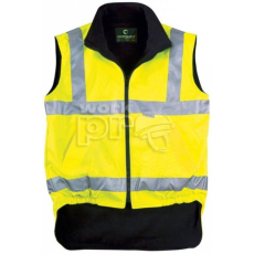 Coverguard Mellény Hi-Viz Fluo bélelt kifordítható Oxford külső fekete/sárga XL