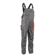 Coverguard Nadrág Paddock II kertész gumis vállpánt oldalgombos szürke/narancs 3XL