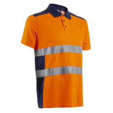 Coverguard Oki rövid ujjú galléros póló HV (narancs/tengerészkék, XL)
