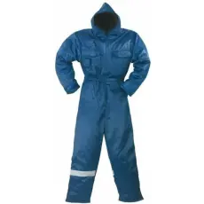 Coverguard Overál Beaver -45°C-ig hőszigetelő bélés Fluo csík hat zseb kék M