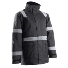 Coverguard SECURITE FEKETE TÉLIKABÁT FÉNYVISSZAVERŐ CSÍKOKKAL_2XL