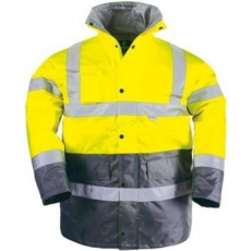 Coverguard Télikabát Hi-Viz Fluo melegbélés vízhatlan fényvisszaverő szürke/sárga 3XL