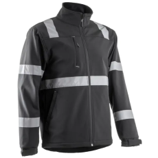 Coverguard VIGILE FEKETE SOFTSHELL DZSEKI FÉNYVISSZAVERŐ CSÍKKAL_3XL