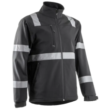 Coverguard VIGILE FEKETE SOFTSHELL DZSEKI FÉNYVISSZAVERŐ CSÍKKAL_XL munkaruha