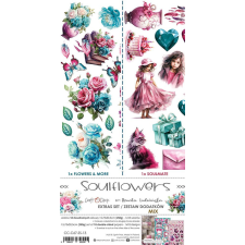 Craft O'Clock Kivágóív Soulflowers Mix Extras to Cut Set (18 ív) matrica