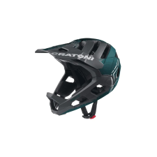 Cratoni Madroc fullface bukósisak, kamera adapterrel, M/L (58-61 cm), fekete-zöld kerékpáros sisak