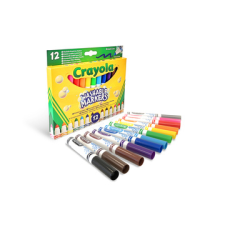 Crayola : lemosható, tompahegyű filctoll készlet - 12 db-os filctoll, marker