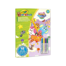 Crayola : MiniKids Varázslatos állatok óriás kifestő szett 4db filctollal filctoll, marker