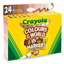Crayola : sokszínű világ, bőrszín árnyalatú filctollak, 24 db-os filctoll, marker