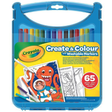 Crayola : SuperTips kimosható filctoll és papír készlet - 65 db-os filctoll, marker