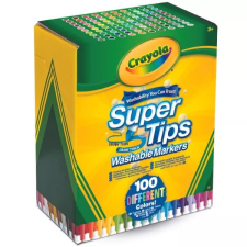 Crayola : SuperTips kimosható filctoll készlet - 100 db-os (58-5100) (58-5100) filctoll, marker