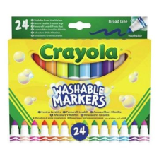 Crayola : tompahegyű, lemosható filctoll - 24 db-os filctoll, marker