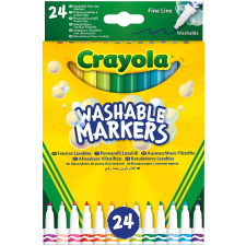 Crayola Washable Markers Filctoll készlet - Vegyes színek (24 db / csomag) filctoll, marker