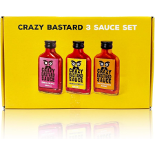 CRAZY BASTARD csípős szósz szett 3 x 100 ml, sárga csokoládé és édesség