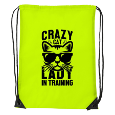  Crazy cat - Sport táska Sárga egyedi ajándék