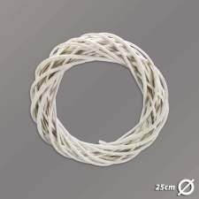 Cre Art Vessző koszorú fehér 25cm dekorációs kellék