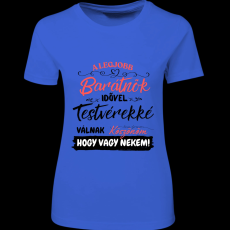 Createyou A Lbarátnők testvérekké válnak - Női - Királykék - 2XL