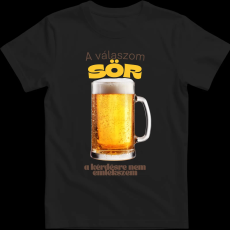 Createyou A válaszom sör.... - Férfi - Fekete - M