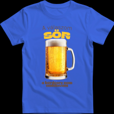 Createyou A válaszom sör.... - Férfi - Királykék - L férfi póló