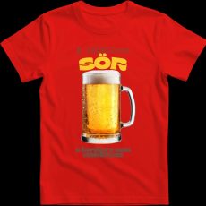 Createyou A válaszom sör.... - Férfi - Piros - 2XL