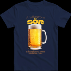 Createyou A válaszom sör.... - Férfi - Sötétkék - XL