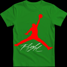 Createyou Air Jordan logo - Gyermek - Zöld - S gyerek póló