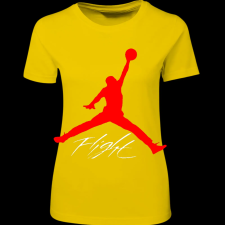 Createyou Air Jordan logo - Női - Sárga - XL női póló