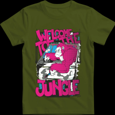 Createyou Betondzsungel - Férfi - Sötétzöld - 3XL férfi póló