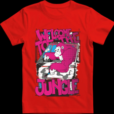 Createyou Betondzsungel - Gyermek - Piros - XS gyerek póló