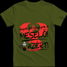 Createyou D&D Mert én vagyok a mesélő - Gyermek - Sötétzöld - S