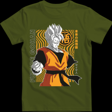 Createyou Drago nBall Son Gohan - Férfi - Sötétzöld - L férfi póló