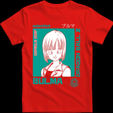 Createyou Dragon Ball Bulma - Férfi - Piros - 3XL férfi póló