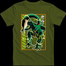 Createyou Dragon Ball Cell - Férfi - Sötétzöld - 2XL férfi póló