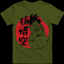 Createyou DRAGON BALL Goku - Férfi - Sötétzöld - L férfi póló