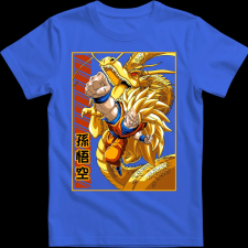Createyou DragonBall SSJ3 Goku - Férfi - Királykék - S férfi póló