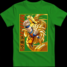 Createyou DragonBall SSJ3 Goku - Gyermek - Zöld - S gyerek póló