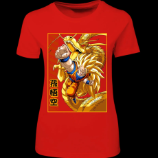 Createyou DragonBall SSJ3 Goku - Női - Piros - M