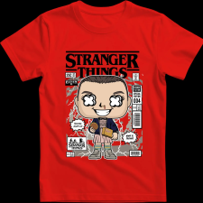 Createyou Eleven With Eggos Stranger Things - Férfi - Piros - M férfi póló