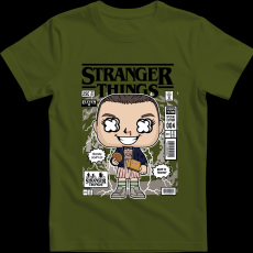 Createyou Eleven With Eggos Stranger Things - Férfi - Sötétzöld - 2XL