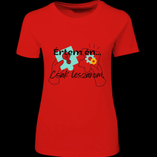 Createyou Értem én.... - Női , Piros , 2XL női póló