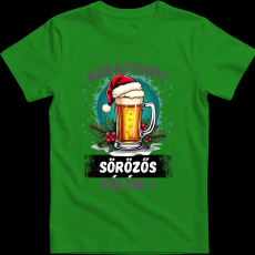 Createyou Ez a karácsonyi sörözős pólóm! - Férfi - Zöld - 3XL