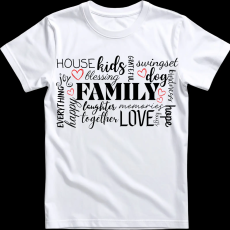 Createyou Family szófelhő - Férfi , Fehér , 2XL