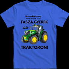 Createyou Fasza gyerek traktoron - Férfi - Királykék - 2XL